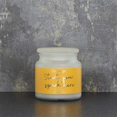 Candlelight Start Your Spark Here Large Wax Filled Pot Candle White
